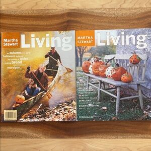 2 Vintage October Martha Stewart Magazine’s- 1995 & 1999